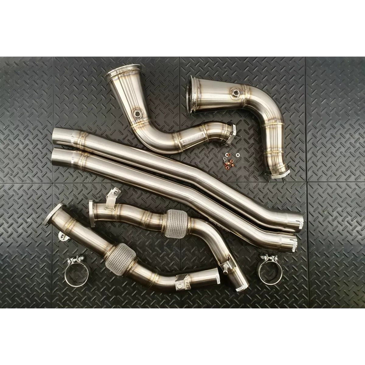 Redstar Audi RSQ8/SQ7/SQ8, Bentley Bentayga, Porsche Cayenne S V8/Turbo/GTS Downpipe Resonator Delete System